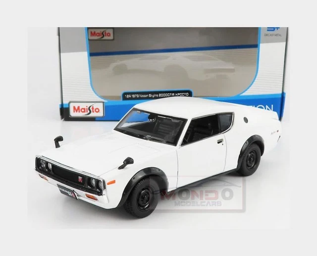 1 24 MAISTO NISSAN Skyline 2000 Gt R Kpgc110 Coupe 1973 White