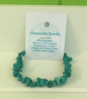 Chrysocolla Howlite Crystal Chip Bracelet - Imagination | New with info tag