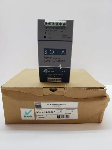 SDN 4-24-100LP EGS Sola/Hevi-Duty DIN Rail Power Supply