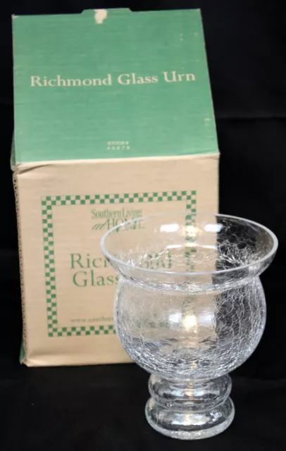 Southern Living at Home Crackle Glass Richmond Urn Centerpiece Candle Holder