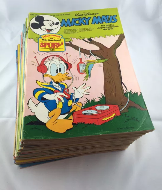 Micky Maus Hefte 1977 1978 1979 1980 ehapa mit Beilage und Sammelmarke Z 2-3