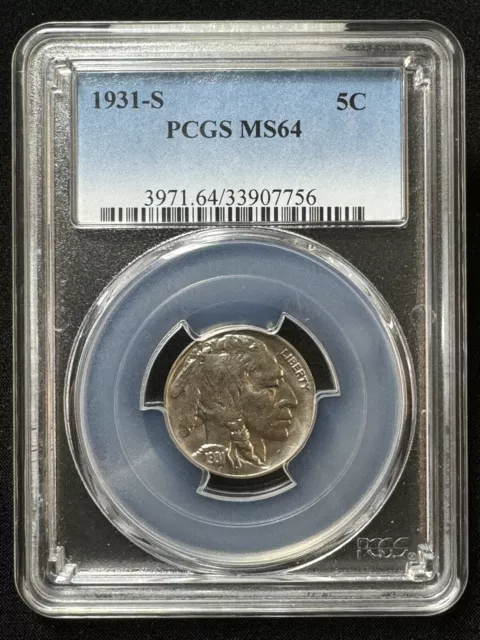 💥 1931 S 5c PCGS MS64 BUFFALO NICKEL 💥