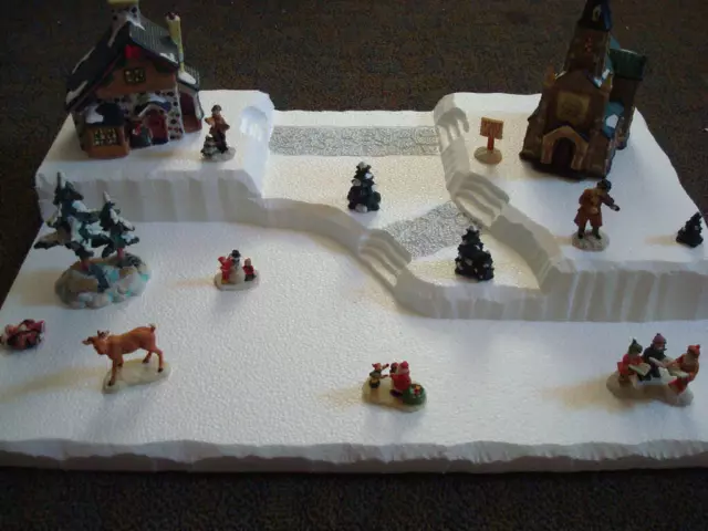 Christmas Village Display Platform X Large C14 For Lemax Dept 56 Dickens + More