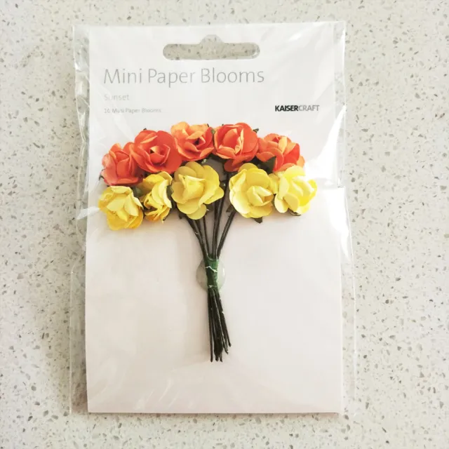 Kaisercraft Mini Paper Blooms sunset