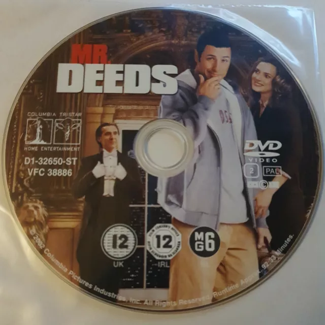 Mr. Deeds (2002) DVD Winona Ryder Adam Sandler Movie CD Disc only