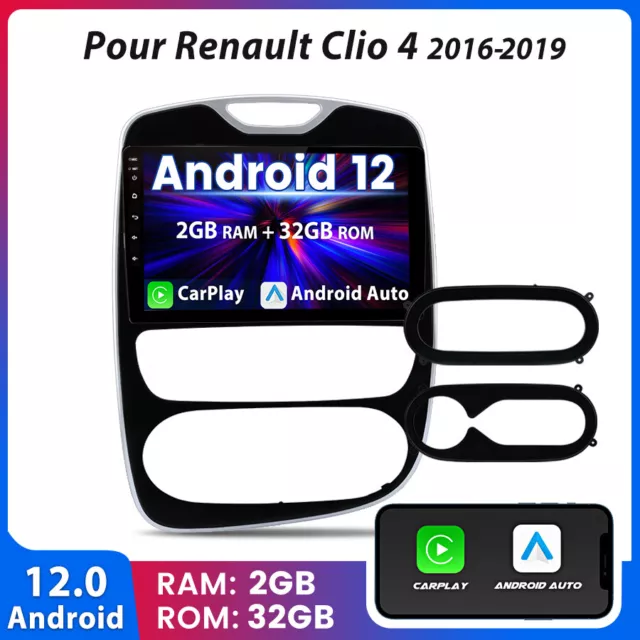 Pour Renault Clio 4 2017-2019 2Din 10''Android12 Autoradio Navi GPS Navi DAB BT