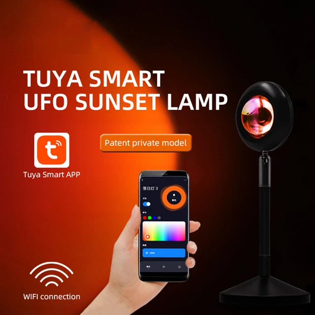 RGB 16 COLORS UFO Sunset Lamp App Control Angle Adjustable Home