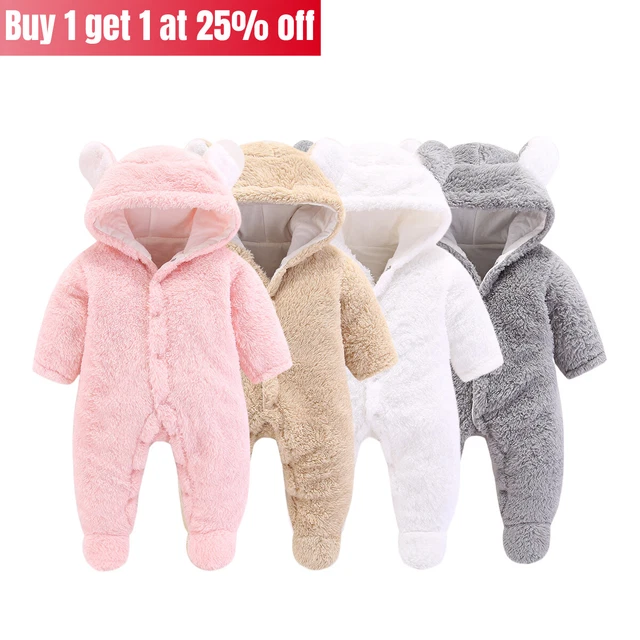 Tuta con cappuccio neonato bambino bambina bambini orso tuta vestiti abiti