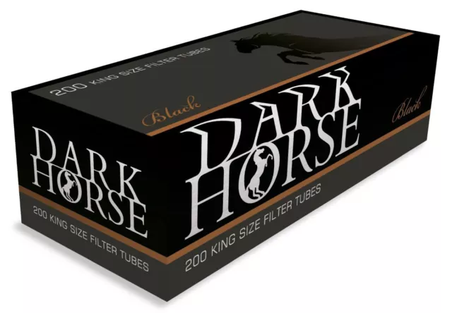 Dark Horse Black - Schwarze Zigarettenhülsen 200er Packung