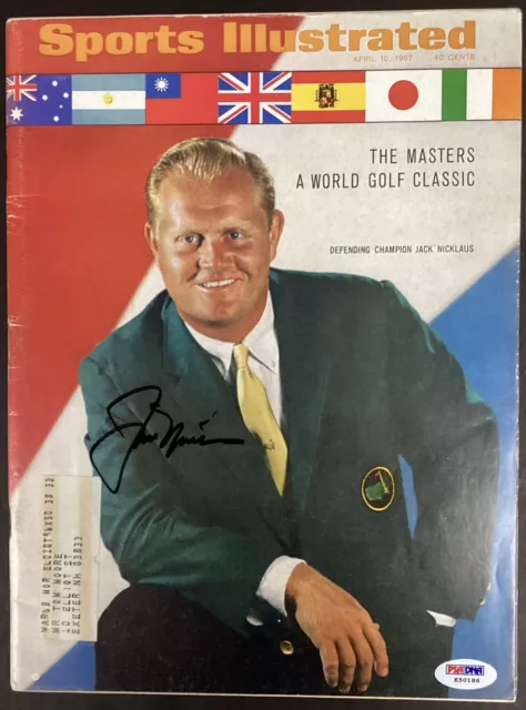 Jack Nicklaus Signed Sports Illustrated 4/10/67 Golf HOF Masters Auto PSA/DNA