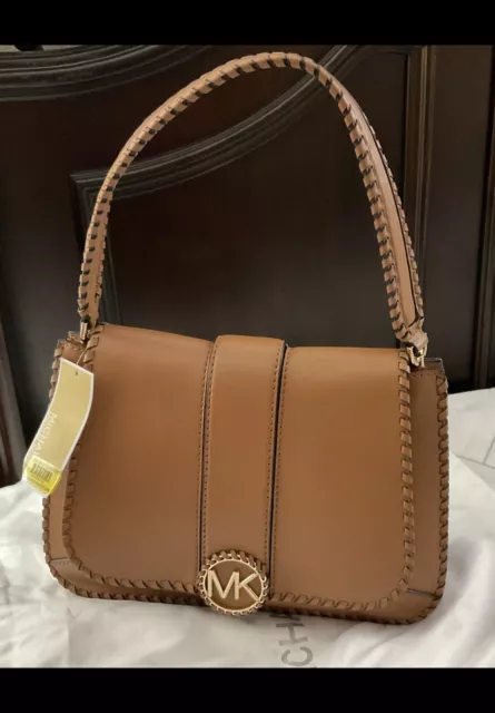 Michael kors lillie stitched messenger crossbody top