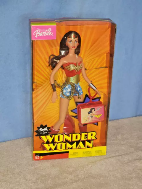 NEW IN BOX Barbie Wonder Woman 2003 Doll B5836 Mattel NIB FREE SHIPPING!