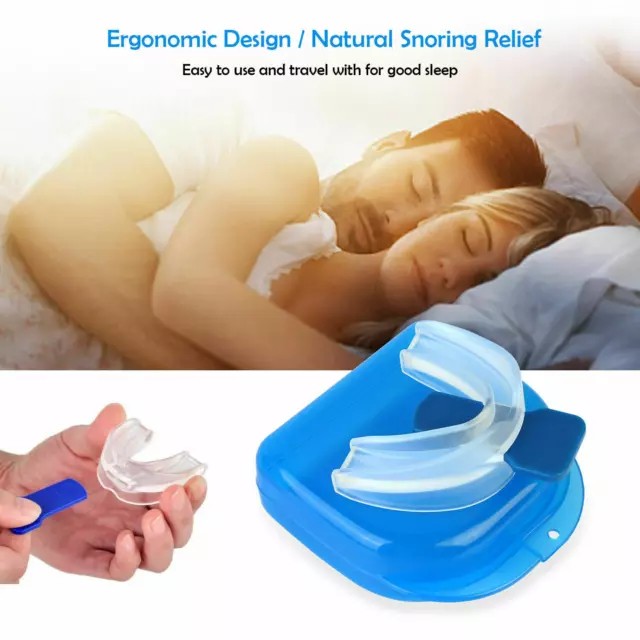 Stop Snoring Mouthpiece Guard Anti Snore Sleep Apnea Bruxism Aid Teeth Grinding