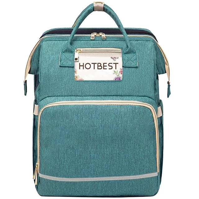 Hotbest 3 in 1 Diaper Bag, Backpack With Expanding Changing Area, Green