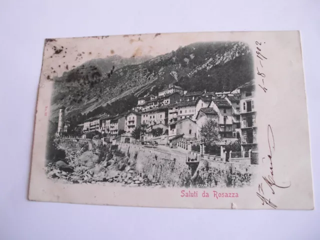 Biella - Saluti da Rosazza - spedita f. p. 1902