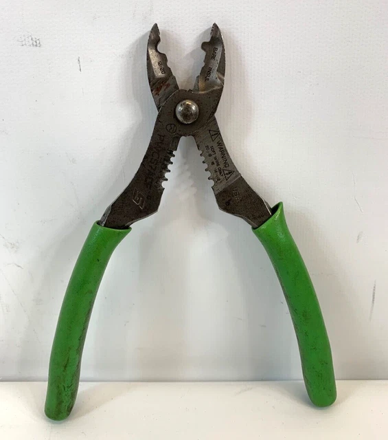 SNAP ON PWCS7ACF 7" Wire Stripper Cutter Crimper Green Soft Grip USA