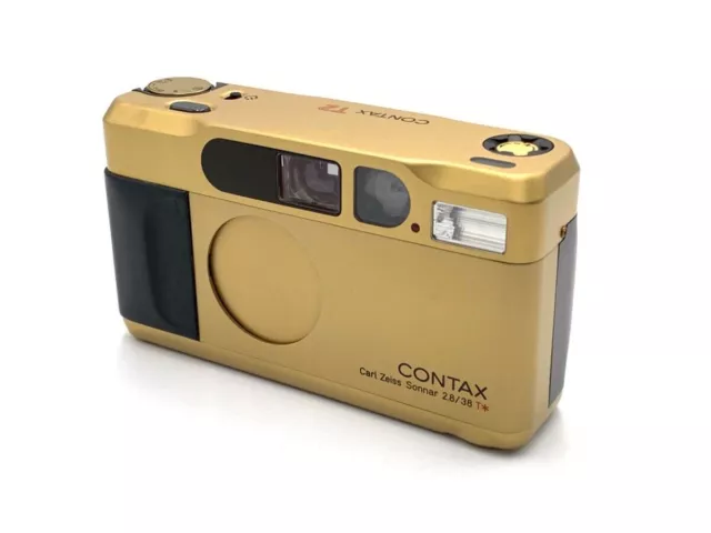 Contax T2 Titanio Oro Compacto Película Cámara Carl Zeiss Sonnar 38mm F2.8 Usado