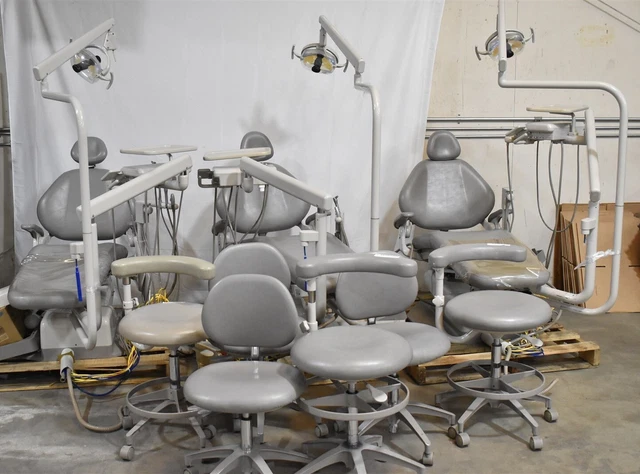 Lot of 3 Adec 1021 Dental Ergonomic Exam Chair Operatory Set-Up Packages Lot of 3 Adec 1021 Dental Ergonomic Exam Chair Operatory Set-Up Packages