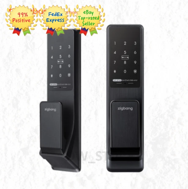 ZIGBANG SMART DOOR Lock Push/Pull Double Lock Touch Pad Black SHP