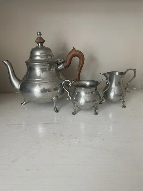 Pewter Coffee Service Set Vintage