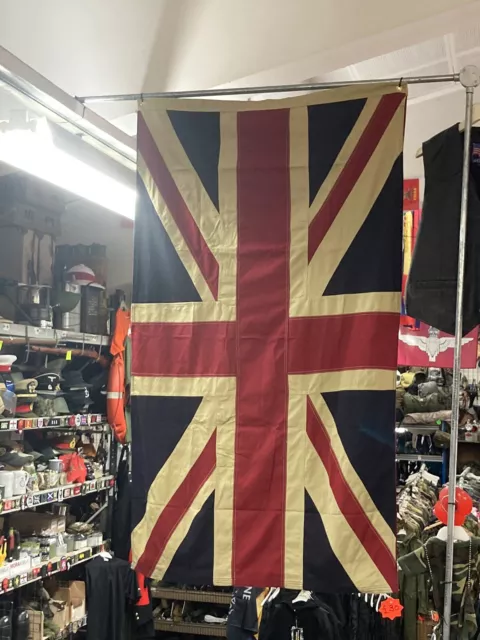 VINTAGE UNION JACK British Double Stitched Cotton Flags 5ft x 3ft and ...