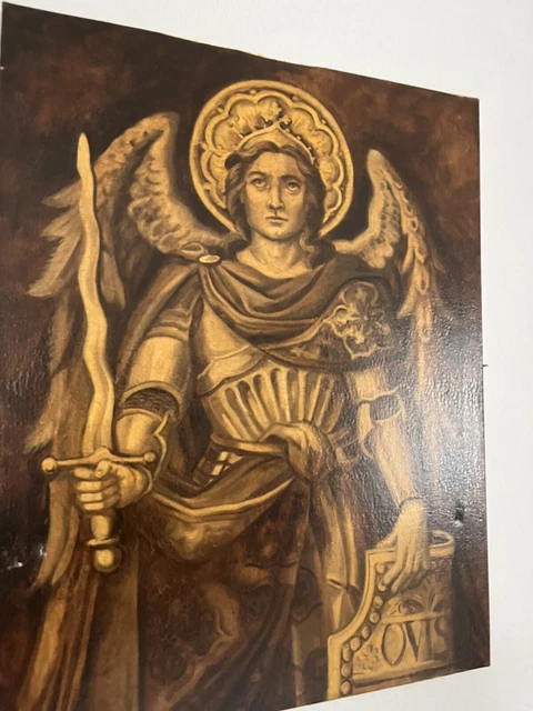 Saint Michael oil painting on canvas unframed