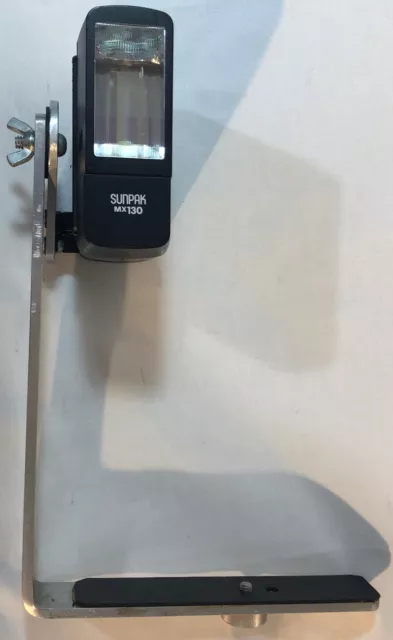 Sunpak MX130 Flash Unit with Attachment Arm NOT WORKING Parts Only