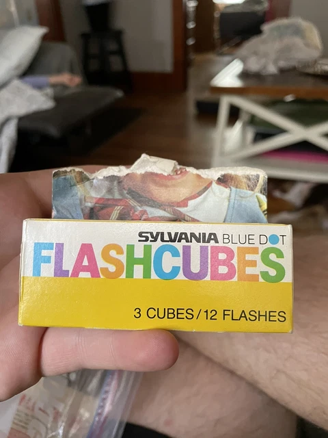 Sylvania Blue Dot Flashcubes - (1) 3 Pack of 12 Flashes - NEW, OLD STOCK
