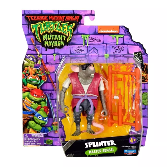 TMNT Teenage Mutant Ninja Turtles Mutant Mayhem SPLINTER Master Sensei Figure🐀✅