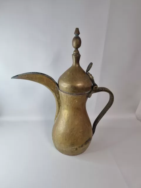 Dallah Islamic Arabic Middle Eastern Antique Brass Tea Coffee Pot Qahwa 19"