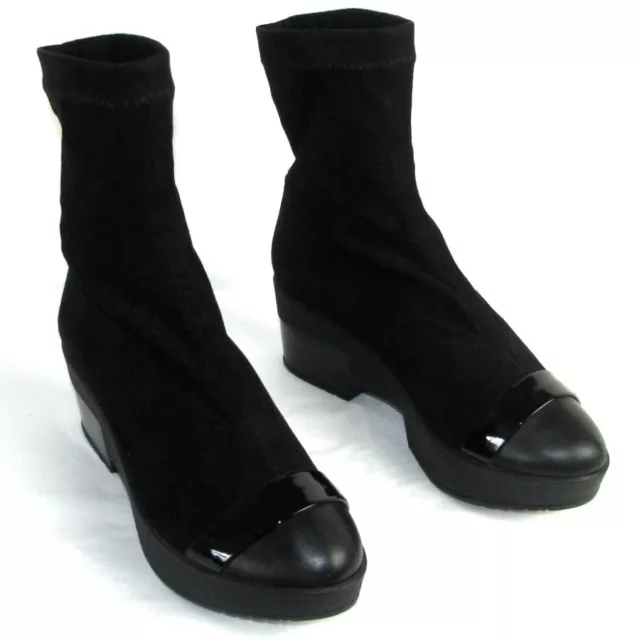 ROBERT CLERGERIE Bottines chaussette cuir daim stretch 5.5 = 37 EXCELLENT ETAT