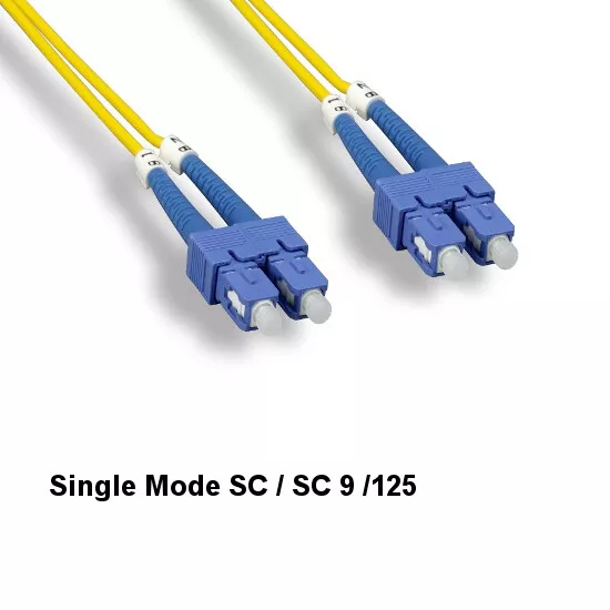 5M Single-Mode Fiber Optic Cable Duplex SC/SC 9/125 2.0mm OD UPC Networking Data