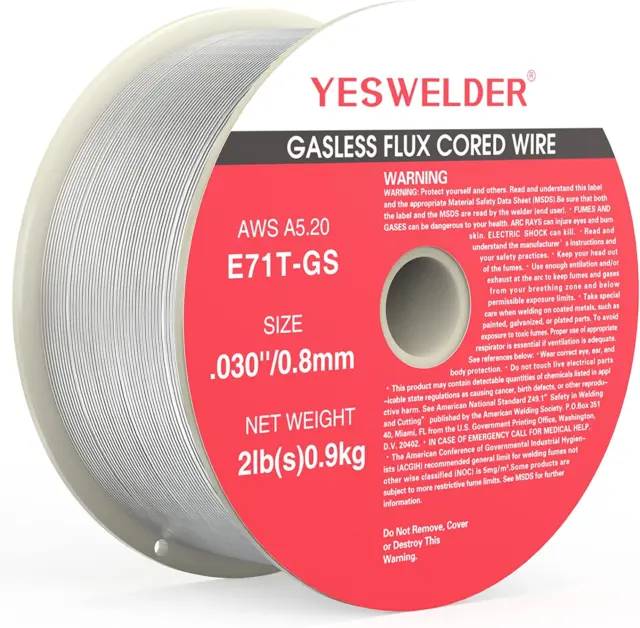 Flux Core Gasless Mig Wire, Mild Steel E71TGS .030-Diameter, 2-Pound Strong ABS