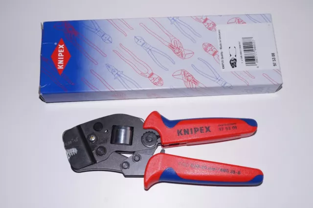 Knipex 97 53 08 Crimpzange für Adernendhülsen 0,08 bis 10 mm² selbsteinstellend