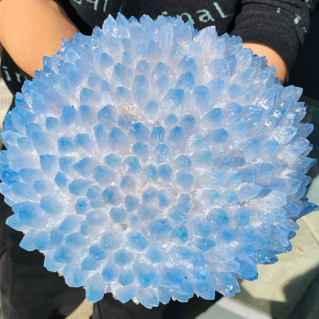 12.36LB New Find Blue Phantom Quartz Crystal Cluster Mineral Specimen Healing.