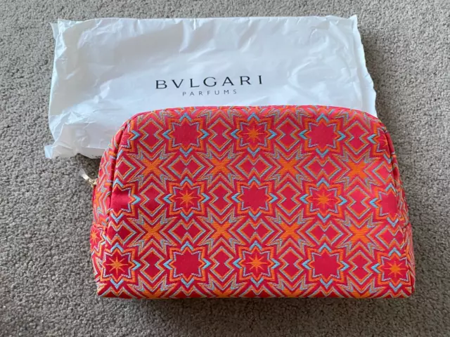 New Authentic Bvlgari Bulgari Cosmetic Makeup Bag Case Storage Bag Travel Pouch