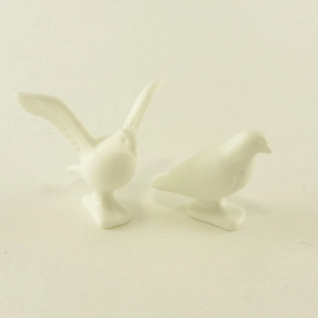 Figurines PLAYMOBIL X3 Pigeons Gris - Pièces Détachées Neuves - Réf 4152 4166 6848 Etc.
