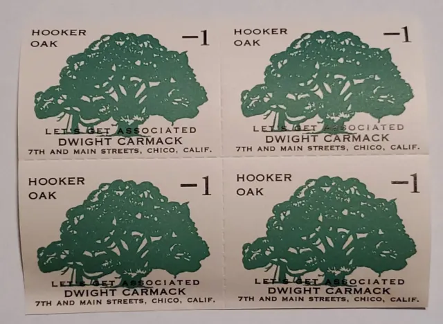 Hooker Oak Gas Station - Lets Get Associated Poster Stamps, Chico California
