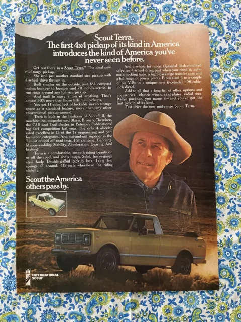 Vintage 1976 International Harvester Scout Terra Print Ad