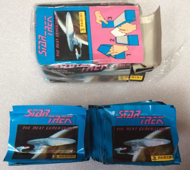 STAR TREK Stickers x 600 Next Gen 100 Factory Sealed packs 1992 Panini no box