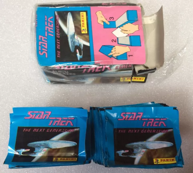 STAR TREK Stickers x 600 Next Gen 100 Factory Sealed packs 1992 Panini no box STAR TREK Stickers x 600 Next Gen 100 Factory Sealed packs 1992 Panini no box