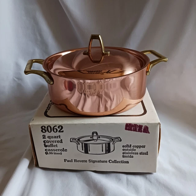 Vintage New Paul Revere Signature Collection 8064 Covered Casserole 2 qt Unused