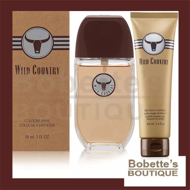 WILD COUNTRY AVON Eau de Cologne pour Homme 88 ML + Baume Après Rasage 100 ML