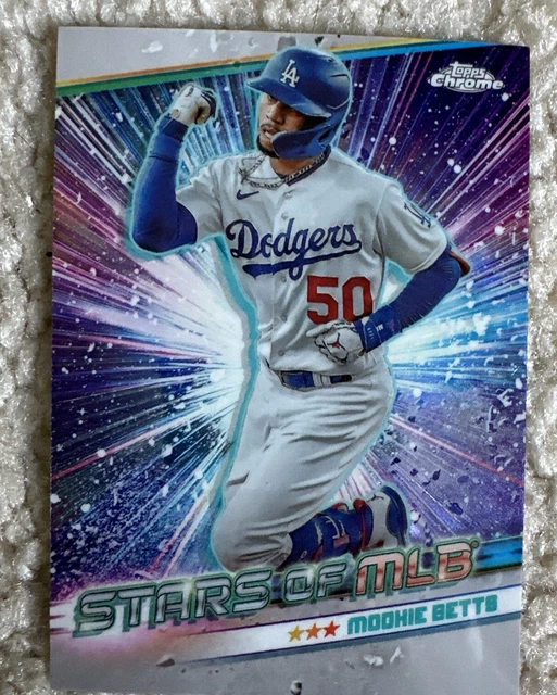 CARTE DE BASEBALL Mookie Betts Chrome Stars of MLB 2024 Topps Series 1