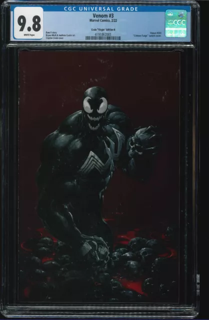 Venom #3 Clayton Crain Crimson Surge Virgin Edition B Variant CGC 9.8 Limit 300