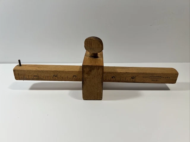 Vintage STANLEY No. 61 WOOD MARKING GAUGE SCRIBE Antique Tool