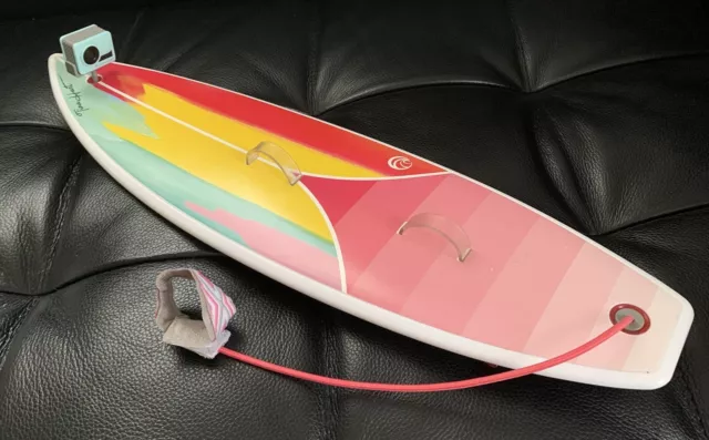 American Girl 18" Doll Joss’ Surf Board Retired Surfboard Lease And Camera