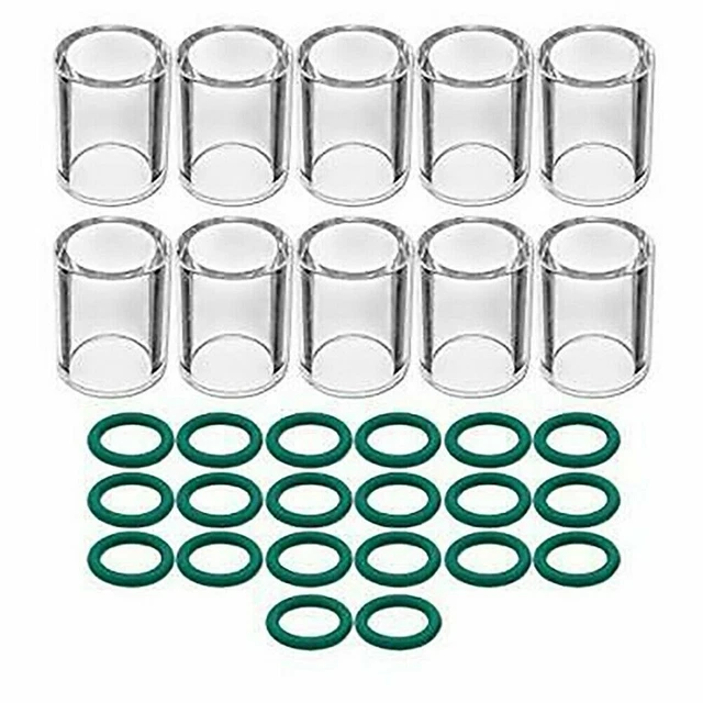 Per SR WP-17 18 26 & SR WP- 9/20 TIG Torcia di saldatura #10-Coppa vetro Pyrex e O-Ring