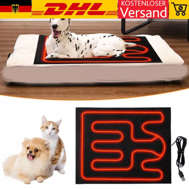 USB Heizdecke Heizkissen Heizmatte Elektrisch Wärme Haustier Hunde Katze  24x17CM