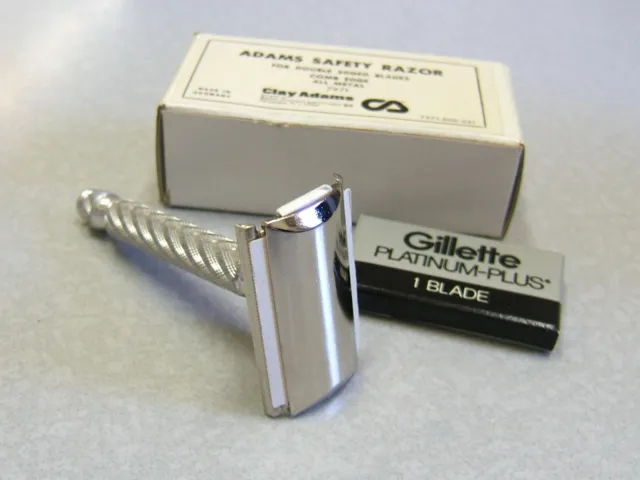 Vintage 1970s Military Production Gillette Spiral TECH DE Safety Razor England